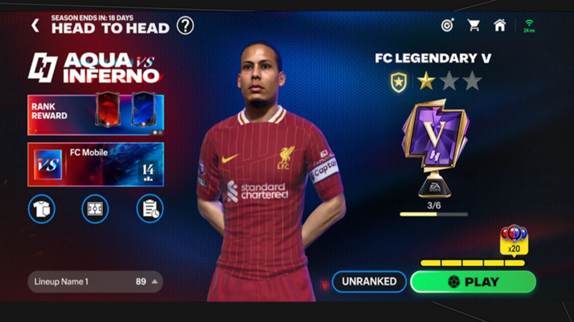 New visual overhaul in the EA FC Mobile Division Rivals update (Image via EA Sports)